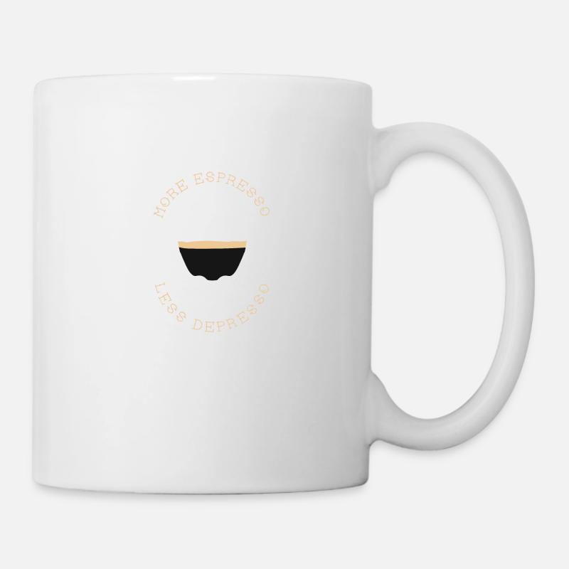 More Espresso Less Depresso - Tasse - Weiß