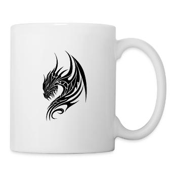Tattoo dragon with wings - Mug - white - Right