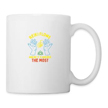 Reiki Flows Where It's Needed The Most - Tasse - Weiß - Rechts
