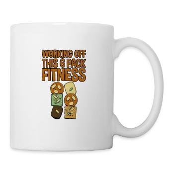 Travailler sur ce pack de 6 fitness 4 - Mug blanc - blanc - Droite