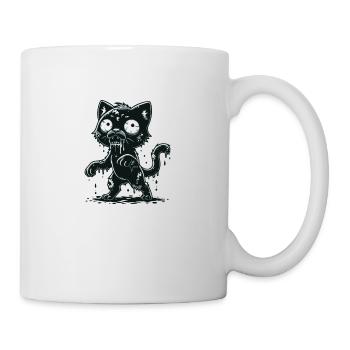 Chat zombie - Mug blanc - blanc - Droite