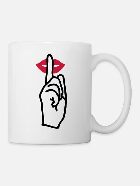 Bouche chut - Mug blanc - blanc
