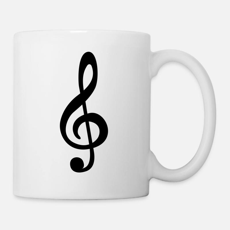 Notenschlüssel - Musik - Tasse - Weiß