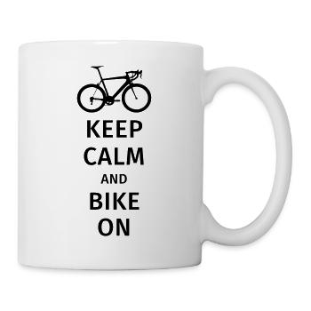 keep calm and bike on - Mug - white - Right