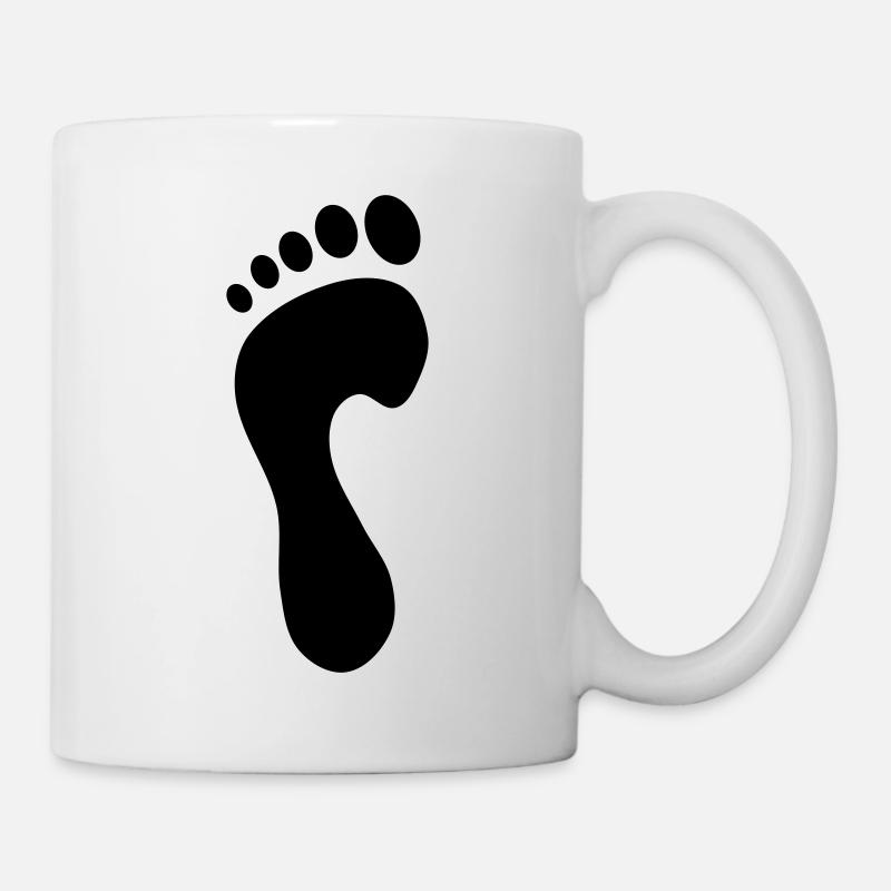 Fuß links - Tasse - Weiß