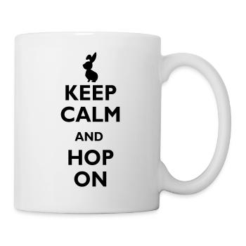 keep calm and hop on - Tasse - Weiß - Rechts