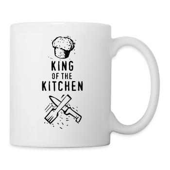 King of the Kitchen cook Koch - Tasse - Weiß - Rechts