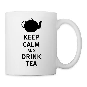 keep calm and drink tea - Tasse - Weiß - Rechts