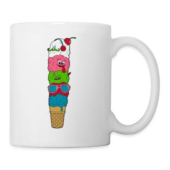 Eiscreme - Tasse - Weiß - Rechts