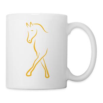 Dressurpferd - Tasse - Weiß - Rechts