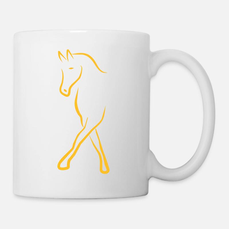 Dressurpferd - Tasse - Weiß
