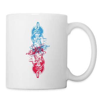 SKELETON PIRATE GIRL - Mug blanc - blanc - Droite
