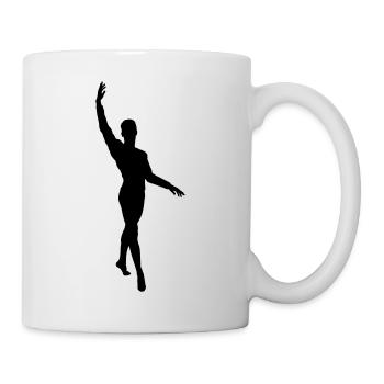 Vektor Balletttänzer Silhouette - Tasse - Weiß - Rechts