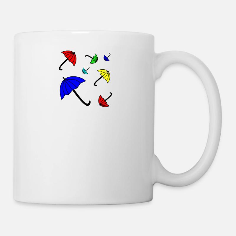 Sonnenschirm T-Shirt - Tasse - Weiß