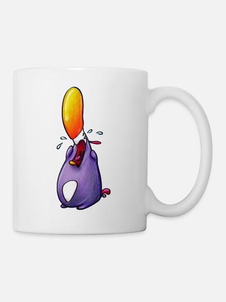 plärrender pinguin - Tasse - Weiß