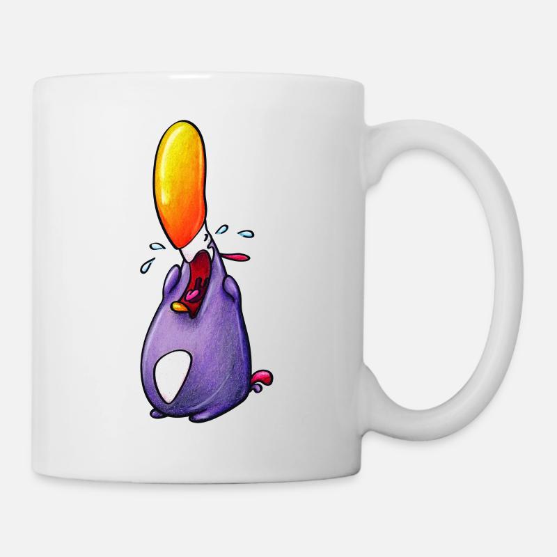 plärrender pinguin - Tasse - Weiß
