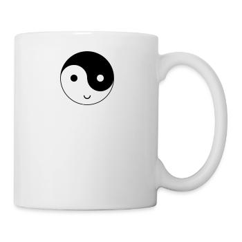Symbol Ying Yang Geschenk Asiatisch Gut Böse Smile - Tasse - Weiß - Rechts