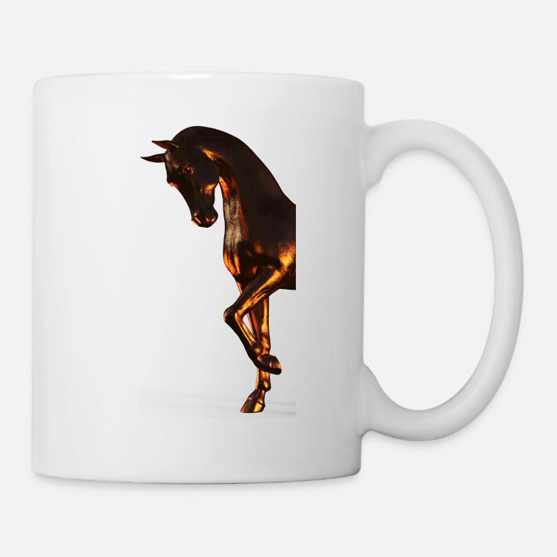 -bronze Bronzepferd Pferd - Tasse - Weiß