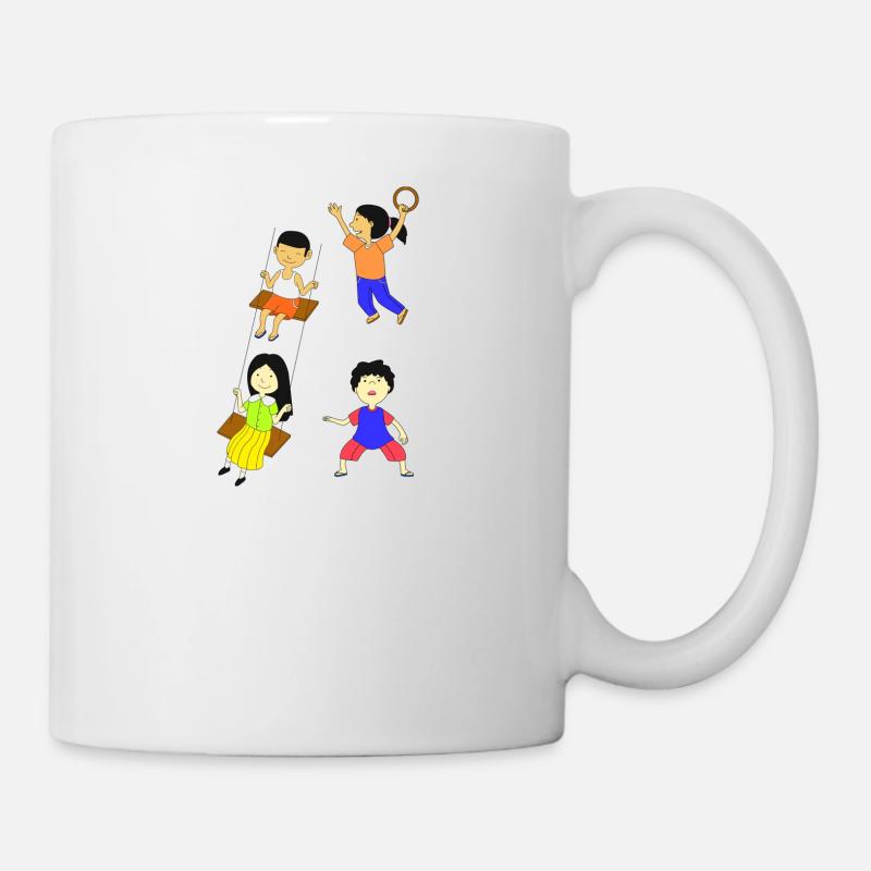 Children playing - Mug - white
