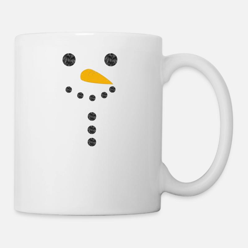 Funny snowman Face as a Ugly Sweater - Mug - white