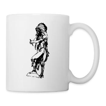 Amérique indienne idée cadeau indigène - Mug blanc - blanc - Droite