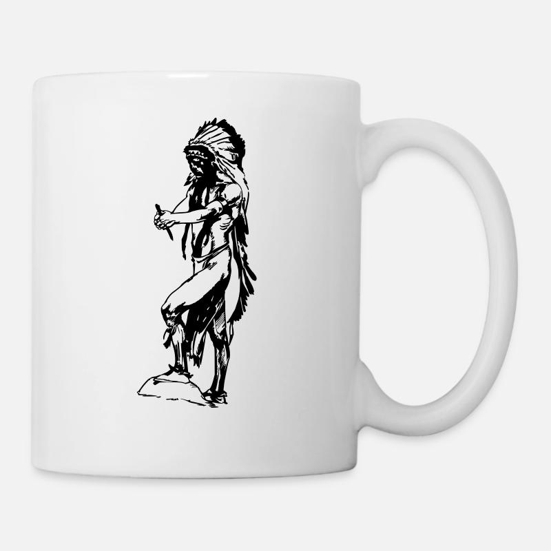 Amérique indienne idée cadeau indigène - Mug blanc - blanc