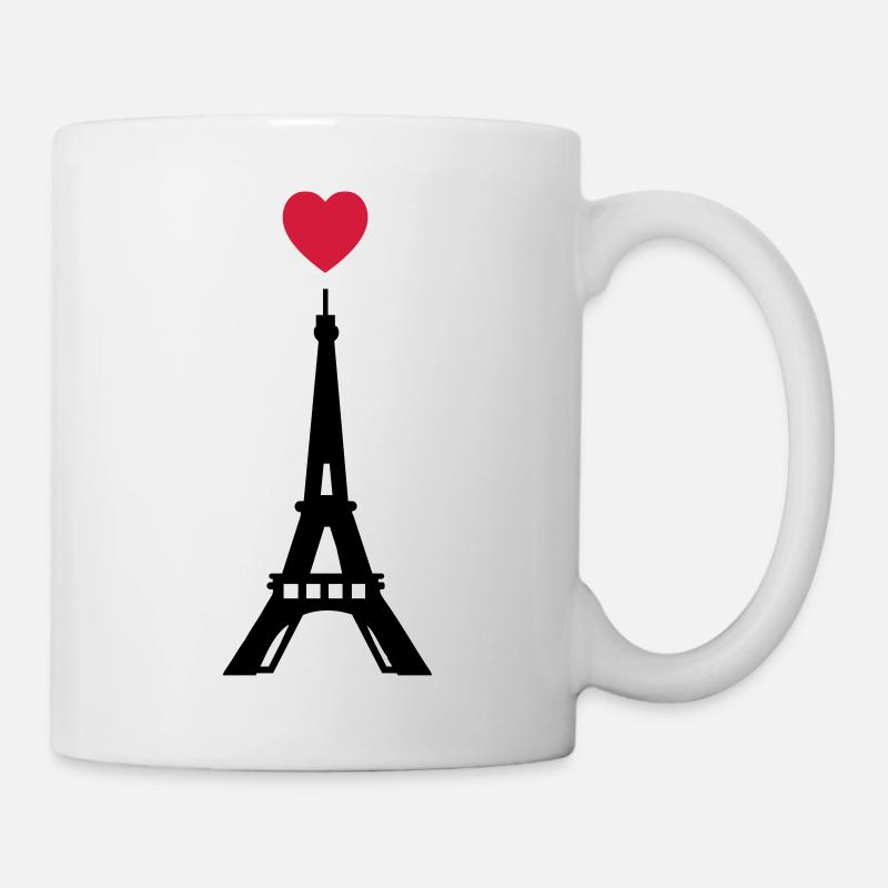 eiffelturm paris love - Tasse - Weiß