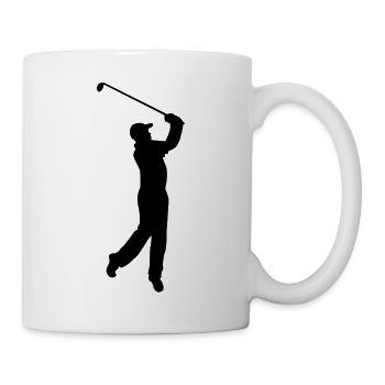 golfer - Tasse - Weiß - Rechts