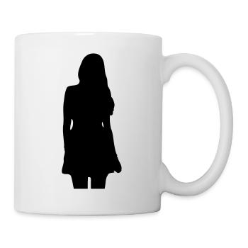 Model girl silhouette - Mug - white - Right