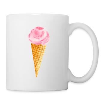 Cornet de glace - Mug blanc - blanc - Droite