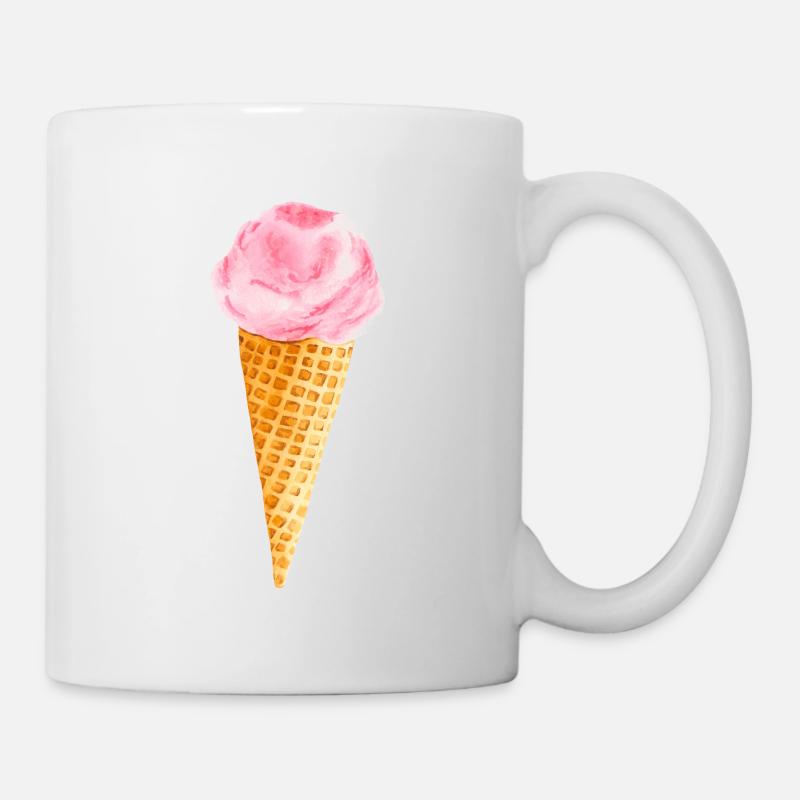 Eiscreme - Tasse - Weiß