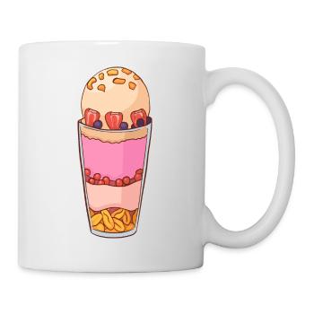 Eis Speiseeis Eiskrem Eiscreme Kugeleis Eisbecher - Tasse - Weiß - Rechts