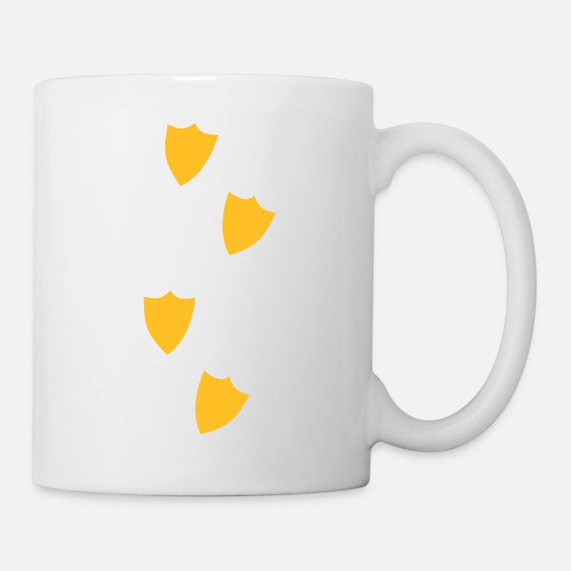 empreintes de canard quatre jusqu'à la conception - Mug blanc - blanc