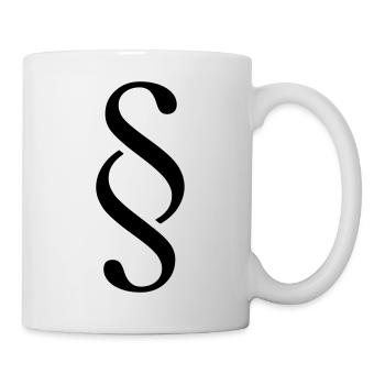Berufesymbol Paragraf - Tasse - Weiß - Rechts