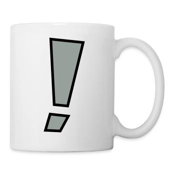 rufezeichen_2_farbig - Tasse - Weiß - Rechts