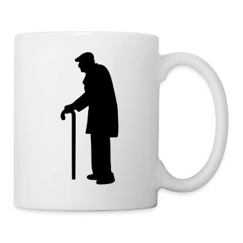 Homme vieux Retraité - Mug blanc - blanc - Droite