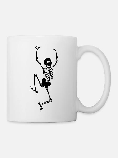 Tanzen-Skelett - Tasse - Weiß