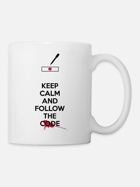 Dexter - Keep Calm And Follow The Code Black - Mug blanc - blanc