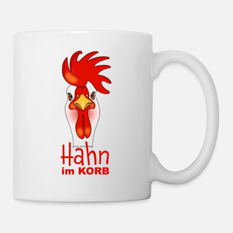 Rooster in the basket - Mug - white