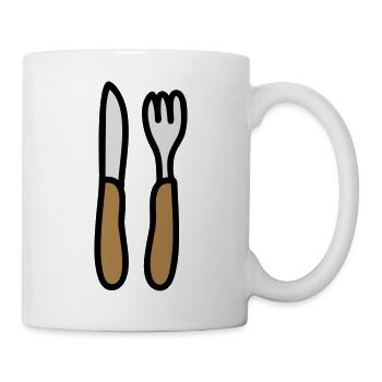 Eßbesteck - Tasse - Weiß - Rechts