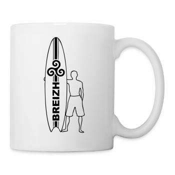 breizh bretagne Surfen Mode - Tasse - Weiß - Rechts
