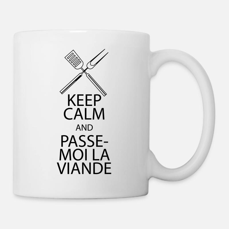 passe-moi la viande - Mug blanc - blanc