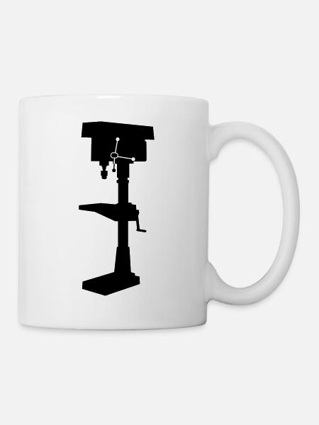 Bohrmaschine - Tasse - Weiß