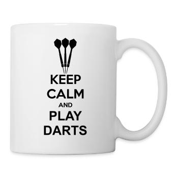Keep Calm And Play Darts - Mug blanc - blanc - Droite