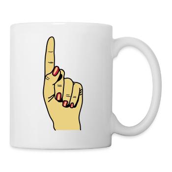zeigefinger - Tasse - Weiß - Rechts