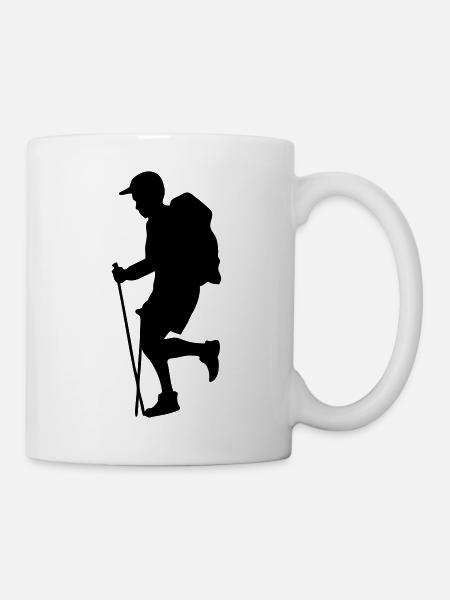 randoneur marche nordique hiking trek - Mug blanc - blanc