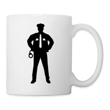 Polizei - Tasse - Weiß - Rechts