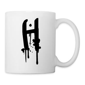 H graffiti drops Farbklex spray - Mug - white - Right