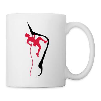 Klettern seil bergsteiger - Tasse - Weiß - Rechts