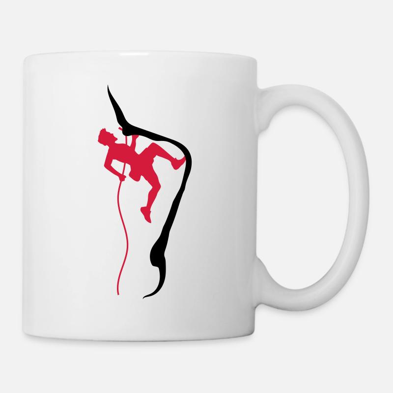 Grimpeur de corde escalade - Mug blanc - blanc